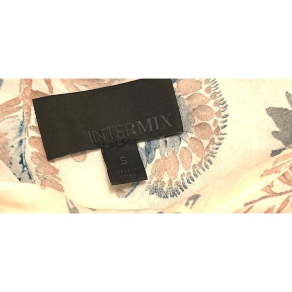 INTERMIX Floral Print One-Shoulder Ruffled Blouse Lightweight Size Small - Picture 8 of 8